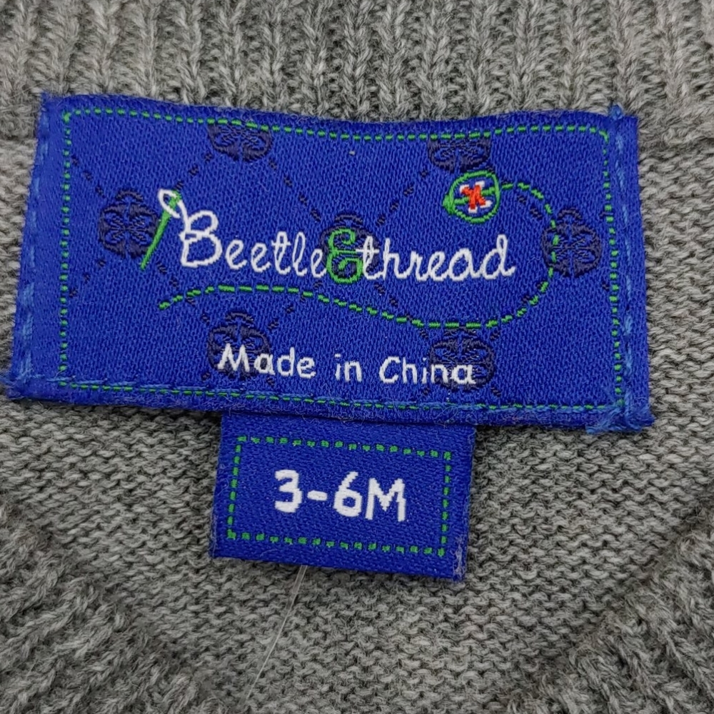 Beetle & Thread Sweater Gray Size 3-6 Mths - Picture 4 of 5